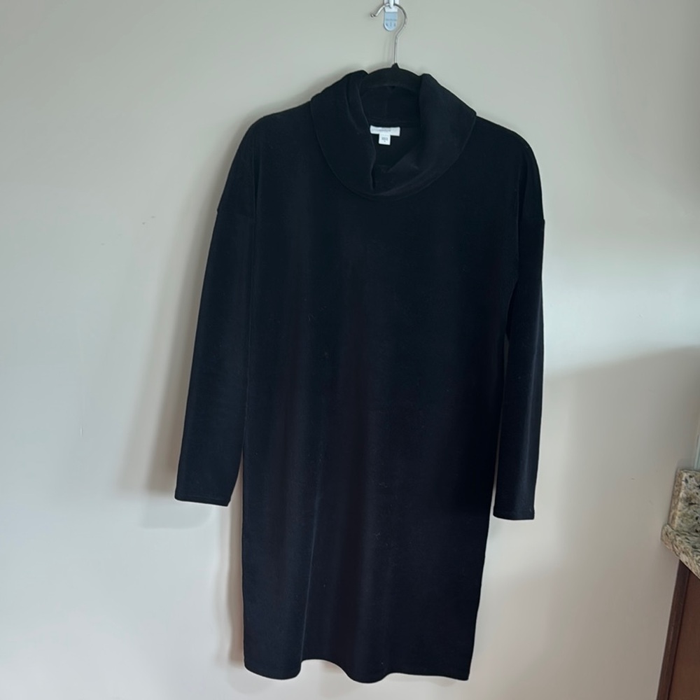 J,Jill Black Cowl Neck Sweater Dress